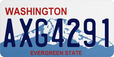 WA license plate AXG4291