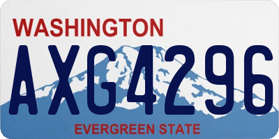 WA license plate AXG4296