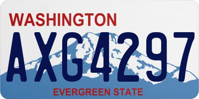 WA license plate AXG4297