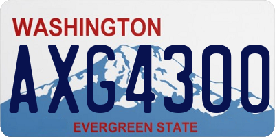 WA license plate AXG4300