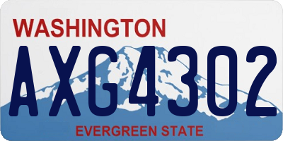 WA license plate AXG4302