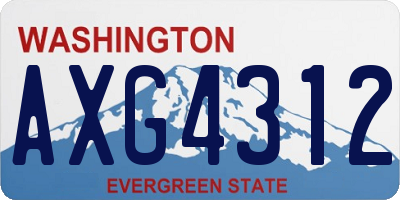 WA license plate AXG4312