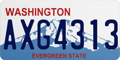 WA license plate AXG4313
