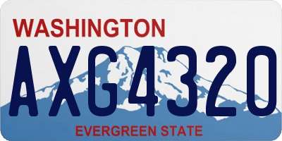 WA license plate AXG4320