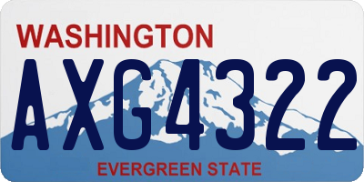 WA license plate AXG4322