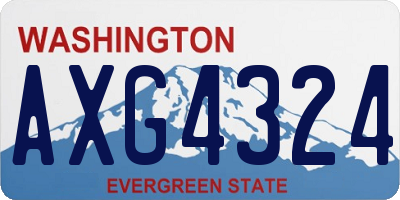 WA license plate AXG4324
