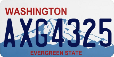 WA license plate AXG4325