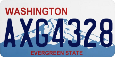 WA license plate AXG4328