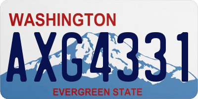 WA license plate AXG4331