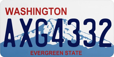 WA license plate AXG4332