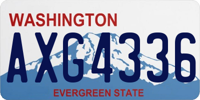 WA license plate AXG4336
