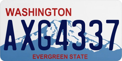 WA license plate AXG4337