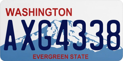 WA license plate AXG4338