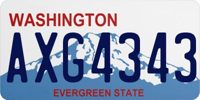 WA license plate AXG4343