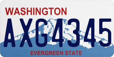 WA license plate AXG4345