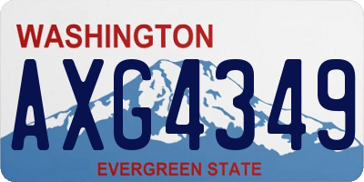 WA license plate AXG4349