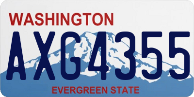 WA license plate AXG4355