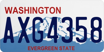 WA license plate AXG4358