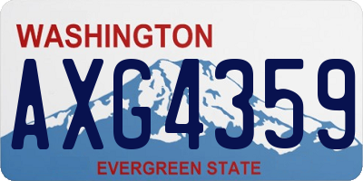 WA license plate AXG4359