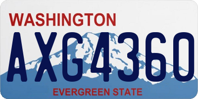 WA license plate AXG4360