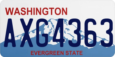 WA license plate AXG4363