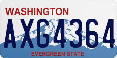 WA license plate AXG4364