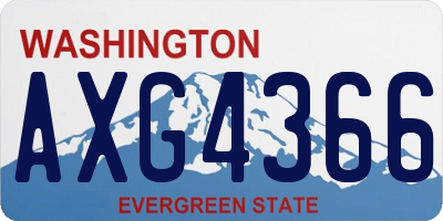 WA license plate AXG4366