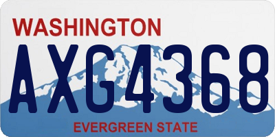 WA license plate AXG4368