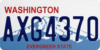 WA license plate AXG4370