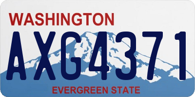 WA license plate AXG4371