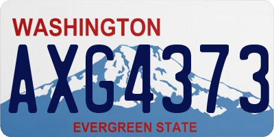 WA license plate AXG4373