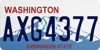 WA license plate AXG4377