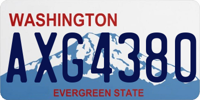 WA license plate AXG4380