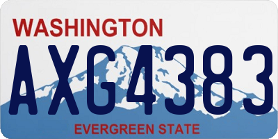 WA license plate AXG4383