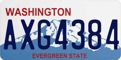 WA license plate AXG4384