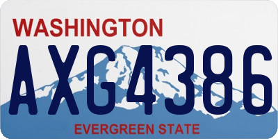WA license plate AXG4386