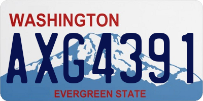 WA license plate AXG4391