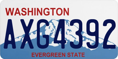 WA license plate AXG4392