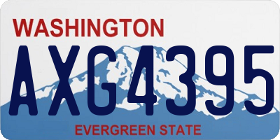 WA license plate AXG4395
