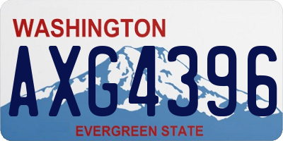 WA license plate AXG4396