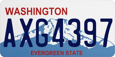 WA license plate AXG4397