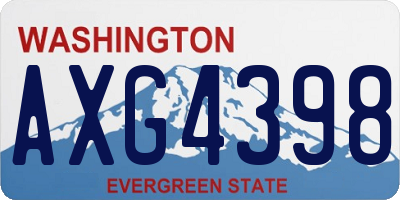 WA license plate AXG4398