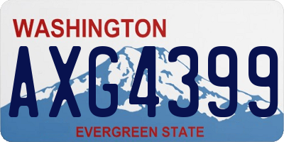 WA license plate AXG4399
