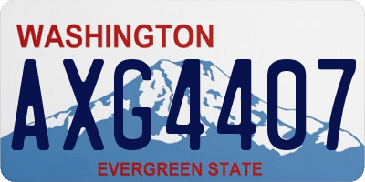 WA license plate AXG4407