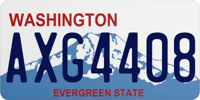 WA license plate AXG4408