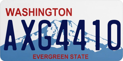 WA license plate AXG4410