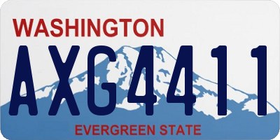 WA license plate AXG4411