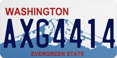WA license plate AXG4414