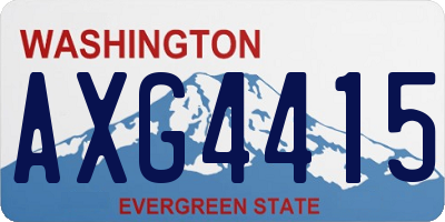 WA license plate AXG4415