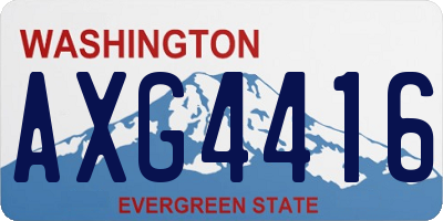 WA license plate AXG4416